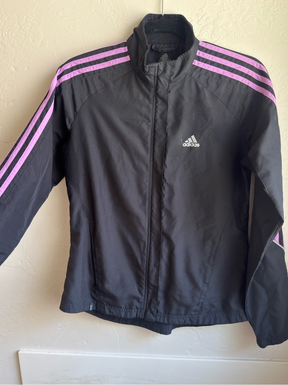 Adidas Clima365 - Women’s Black/Purple Windbreaker Track Jacket - Size S